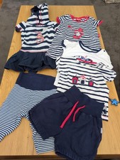 Sigikid Set Mädchen Größe 92 Kleid, Kapuzenkleid T-Shirts,Kurze Hose Radler,Blau