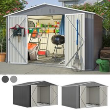 Geräteschuppen Gerätehaus Garten Schuppen Metall Gartenhaus Satteldach