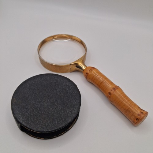 Vintage messing handlupe mit - messing,