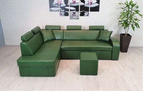 Echtleder ecksofa hocker - hocker, +