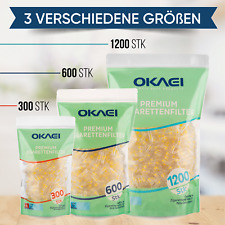OKAEI Zigarettenfilter | Premium-Filter  für weniger Teer & Nikotin im Sparpack 