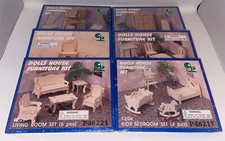 Lot Of 6 - Doll House Wooden