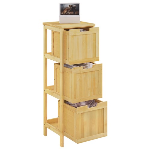 Bambus badezimmerschrank - bambus,