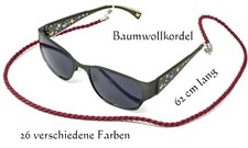 Brillenband  Brillenkette Baumwollkordel  verstellbare Silikon-Halterung