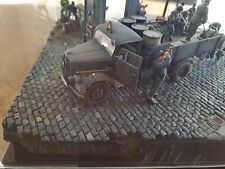 WW2 Diorama 1:35 Vitrine Weltkrieg Modelbau Krieg Soldaten Straßenzene Wehrmacht
