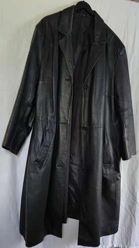 Uni sechs lederjacke lang - uni,