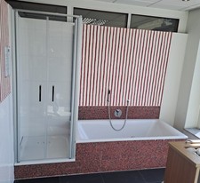 Kaldewei + Hüppe Dusch-Kombination 80x80cm + PuroDuo Badewanne 180x80cm