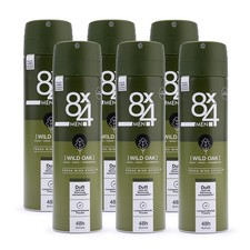 8x4 Men Deo-Spray Wild Oak 6er Pack 150 ml – 48h Schutz ohne Aluminium