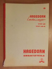 Ersatzteilliste Hagedorn Ladewagen LD und LD-G System Weichel 1969