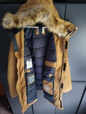 MUSTANG Herren Winterjacke Parker    Senfgelb/ Braun    3XL - NEU