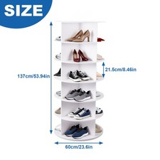 Drehbares Schuhregal mit 6