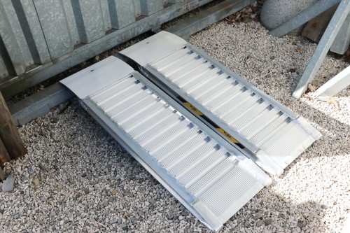 Paar alu auffahrschienen - alu,