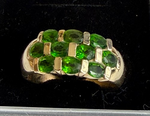 Chromdiopsid ring 585 - chromdiopsid,