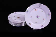 6Speisteller Streublumendekor Goldrand Porzellanfabrik Stockhardt Stadt Meißen