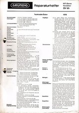 Service Manual-Anleitung für Grundig SV 85 