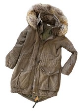 IQ Berlin Damen Parka Gr. 40/L Braun Outdoor Jacke mit Fellkapuze