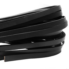 Lederband (ab 2,06€/m) Flach 10 x 2 mm. Schwarz. Lederriemen.  Zum Basteln