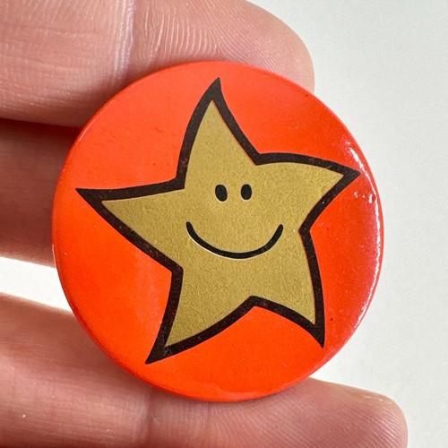 Smiley stern anstecker pin - stern,