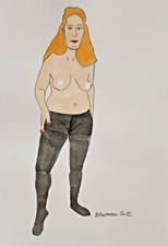 Unikat Akt Erotisches Gemälde