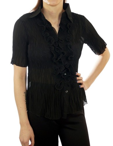Damen volant bluse - volant,