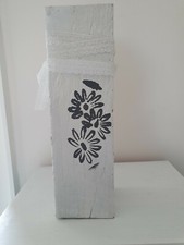 Deko Säule, Holzsäule Kerzenständer Massivholz Holzblock shabby chic, vintage