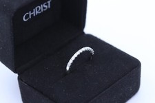 Zarter Christ Damen Ring Halb Memory Brillanten aus 585 / 14k Weißgold | Gr. 54