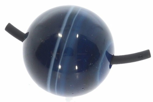 Achat blau gebändert - , kugel