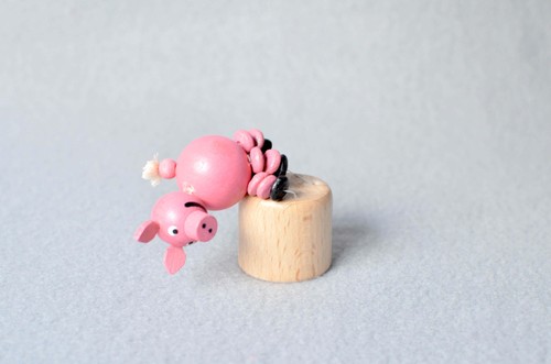 Wackeltier schwein höhe 5cm - schwein,