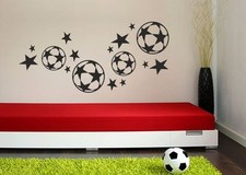 Wandtattoo Wand Aufkleber Tattoo Kinder 16 Stück Fußball Spieler Bälle Sterne 42