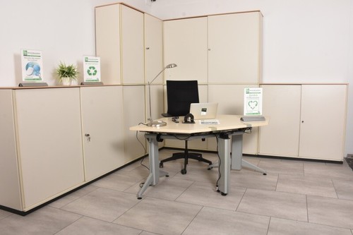 Komplettbüro weiß ahorn - , komplettbüro,
