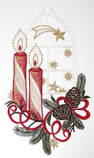 Fensterbild Weihnachten Spitze