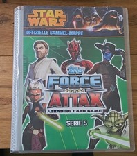 Star Wars, Offizielle Sammelmappe, Force Attax Serie 5 mit ca. 90 Karten. 