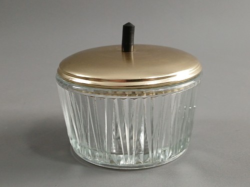Alt glasdose schale deckel ddr - schale,
