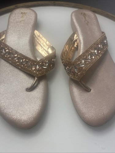 Roségoldene sandalen mit - roségoldene,
