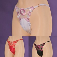 Gepolsterter Slip für Herren mit Stickerei Sissy Camel Toe Crossdress Style