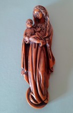 Wachsfigur Hl. Maria mit Jesuskind Höhe 30cm religiöse Wachsfigur Vintage