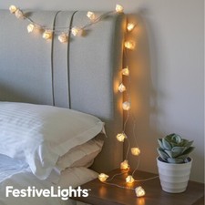 4m weiße Rose Blume LED klar