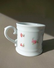 Kaffeehaferl Kaffeebecher Hutschenreuther Alte Serie Weiß mit Blümchen Vintage 