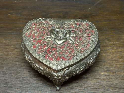 Vintage herz schmuckdose - herz,