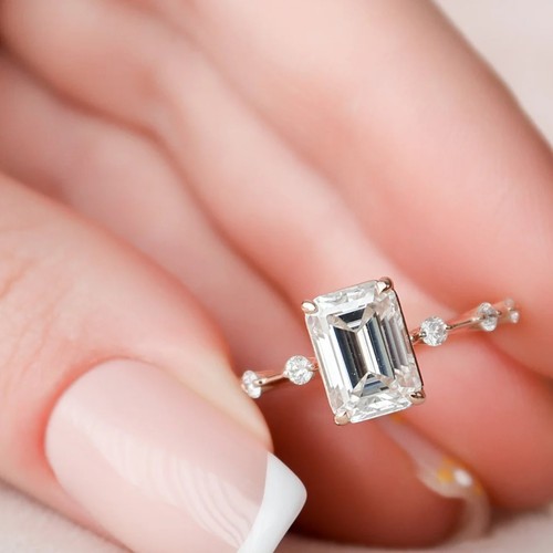 Diamant ehering smaragdschliff - ehering,