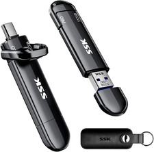 SSK 512GB USB Dual Stick bis zu 1000 MB/S - USB 3.2 Gen2 Typ USB A und C-SSD-NEU