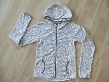 Fleecejacke von H&M Sport Gr. 170, weiß/hellgrau