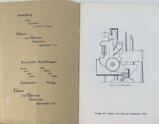 Willi Baumeister  - Ausst.-Katalog 1922 - 18 Abbildungen -EA --KVR (Brosch.)