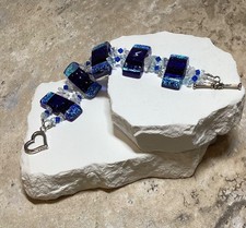 Blau Schwarz Aqua Glas und