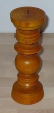 Alter Holzkerzenständer/Leuchter/Kerzenhalter, gebraucht, 20.5 cm hoch, Ø 7.2 cm