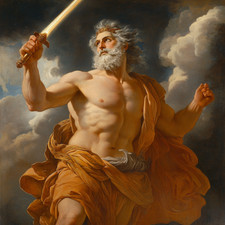 Wandtattoo Aufkleber Zeus der König der Götter Wandaufkleber 18X18 cm Groß