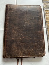 Green Burry Aktenmappe Büromappe Vintage A4 Echt Leder Dokumententasche Braun