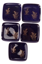 5x Platzteller Blau Rechteckig