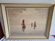 Ernst Hugo Lorenz Murowana  Ölbild  - Titel: Abend in der Zuiderzee  -signiert