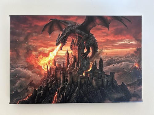 Fantasy leinwandbild drache - leinwandbild,